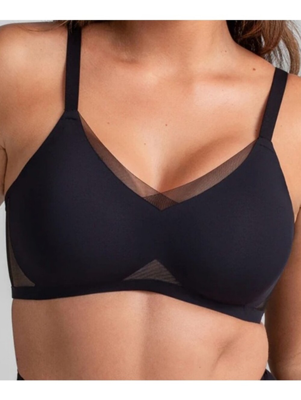 Honeylove Wireless Mesh Panel Bra 2X 42C/D Support NWOT